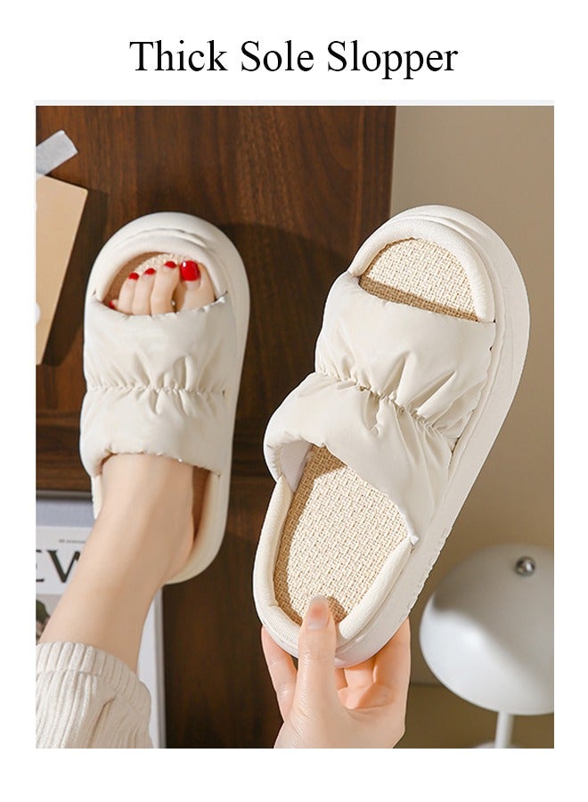 DUNISO Slippers for Women Memory Foam House Bedroom Slippers with Thick Sole Non-Slip Soft Slippers Open Toe Women's Bath Slipper House Sandals for Indoor & Outdoor - Image 4