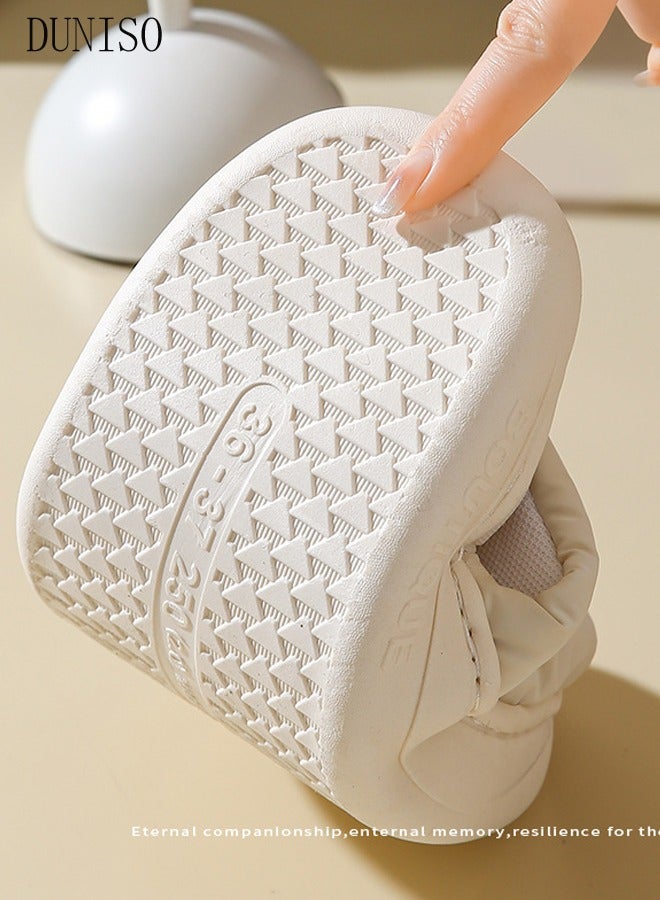 DUNISO Slippers for Women Memory Foam House Bedroom Slippers with Thick Sole Non-Slip Soft Slippers Open Toe Women's Bath Slipper House Sandals for Indoor & Outdoor - Image 5