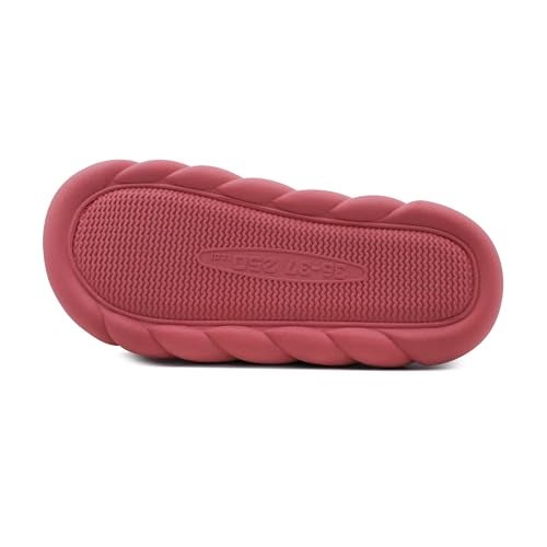 VRITRAZ Women Indoor Slipper, Comfort Slip On Closed Toe Warm Winter House Clog (Flower Pink, Uk-7) - Image 4