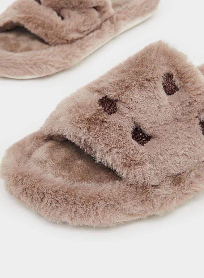 Styli Styli Embroidered Heart Slip On Slipper  - Image 4