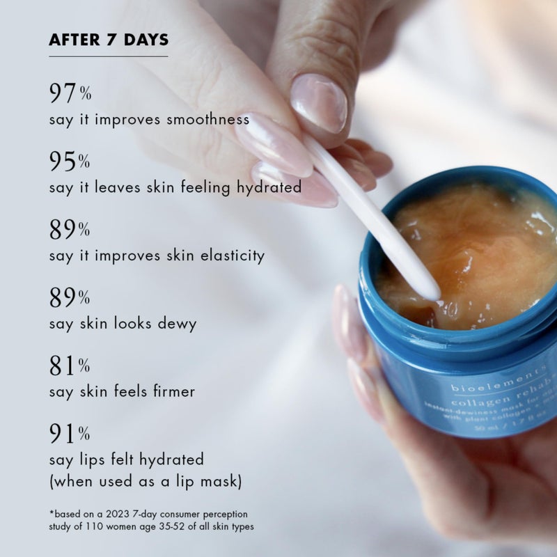 Bioelements Collagen Rehab - 1.7 fl oz - Face & Lip Mask for Aging Skin - Creates Instant Dewiness + Improves Fine Lines & Wrinkles - Vegan, Gluten Free - Never Tested on Animals - Image 4