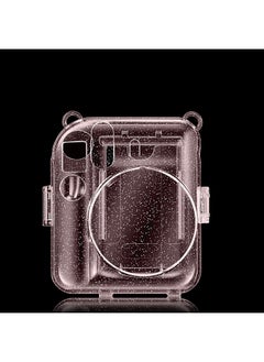 O Ozone Transparent Hard Camera Case for Fujifilm Instax Mini 12 Instant Camera Cover with Adjustable Strap  - Pink  - Image 3