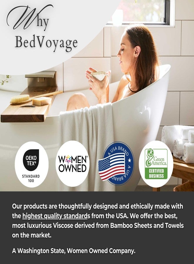 بيد فوياج مجموعة مناشف حمام فاخرة من BedVoyage، 6 قطع - مجموعة مناشف حمام فائقة النعومة - مناشف حمام من فسكوز الخيزران عالي الامتصاص - مناشف سبا للجسم - ناعمة كالسحاب - Image 5