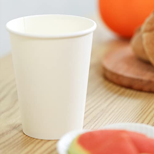 RACETOP Hot Paper Coffee Cups 12 oz [300 Pack], Disposable Coffee Cups 12 oz, Upgraded Weight Of Paper, White - Image 3