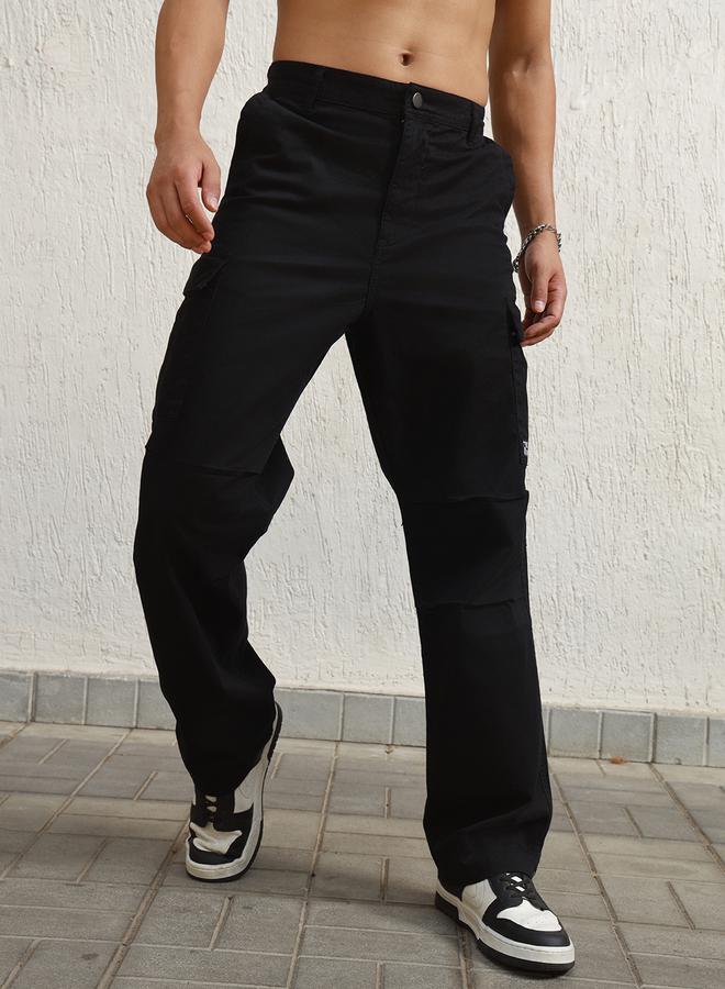 Hubberholme Mid Rise Relaxed Fit Cargo Pants by Styli - Image 1