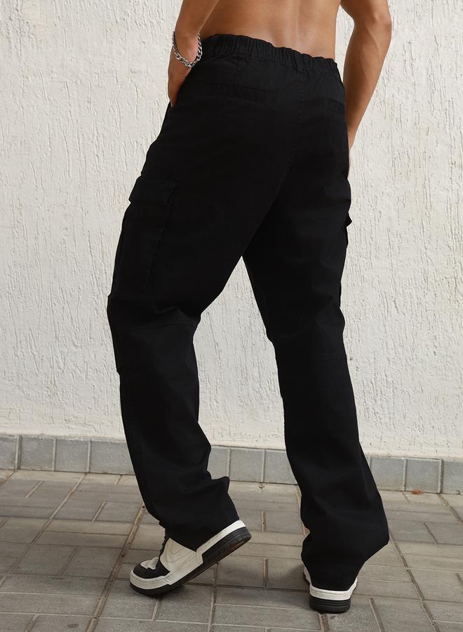 Hubberholme Mid Rise Relaxed Fit Cargo Pants by Styli - Image 2