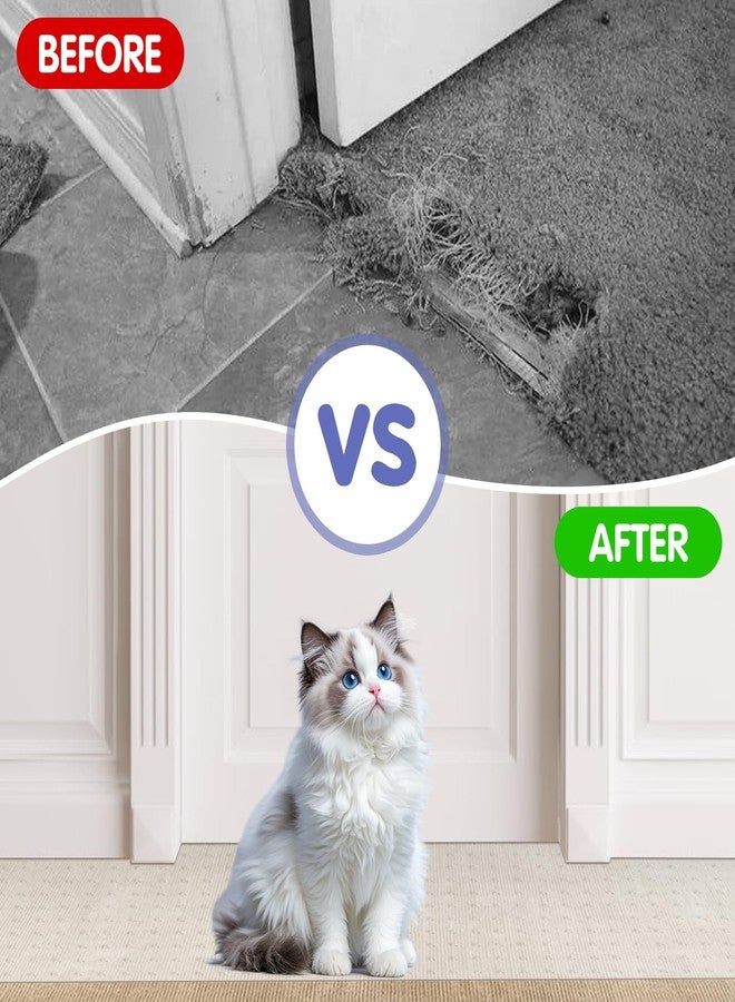 Eunice Carpet Protector for Pets, 15 in x 6.6 Ft Cat Carpet Protector for Doorway, Anti-Slip Cat Scratch Mat, Easy to Cut Plastic Stopper - Image 4