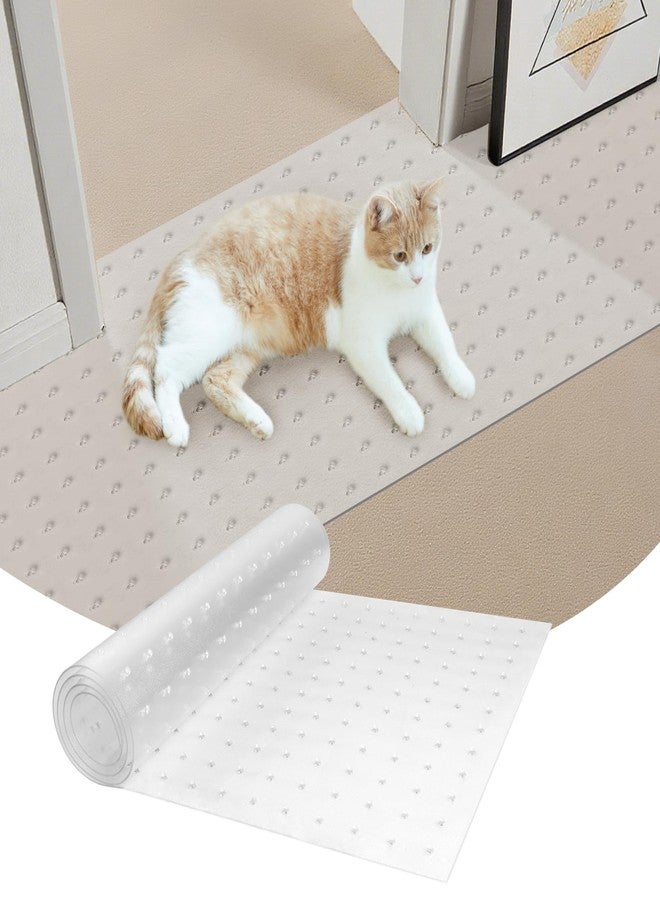 Eunice Carpet Protector for Pets, 15 in x 6.6 Ft Cat Carpet Protector for Doorway, Anti-Slip Cat Scratch Mat, Easy to Cut Plastic Stopper - Image 1