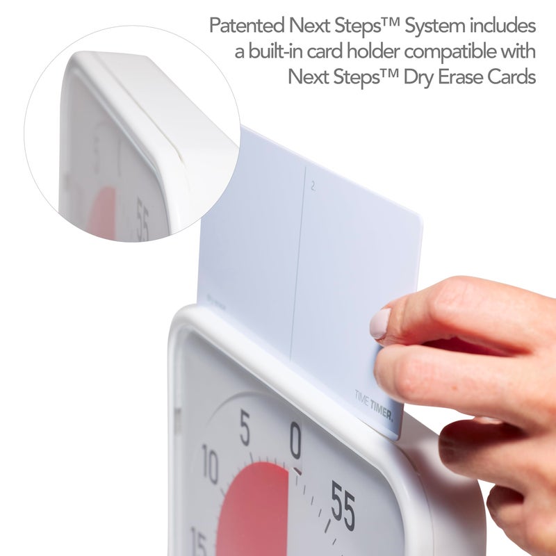 Time Timer Original 8" Visual Countdown Timer â€“ Medium 60-Minute Classroom Visual Timer for Modern classrooms, Students & Adults â€“ Helps with Focus, Sensory Needs, ADHD, Autism â€“ (Red & White) - Image 3