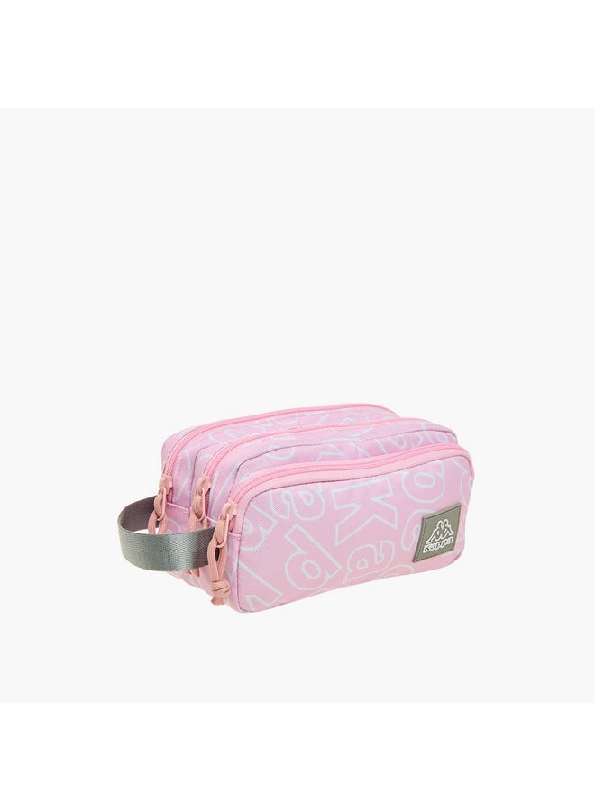 كابا حافظة أقلام للبنات بطبعة شعار مع سحاب - Image 2