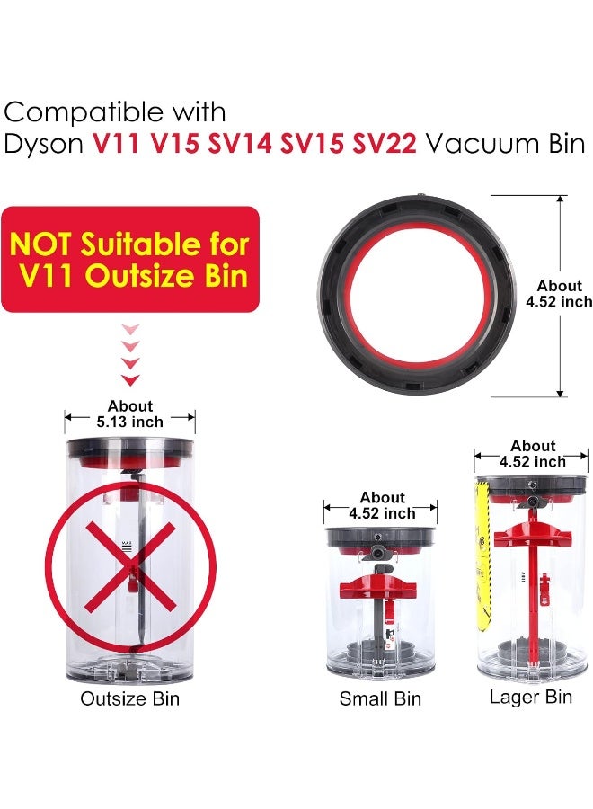 Wywy.Wide Dust Bin Top Fixed Sealing Ring Replacement For Dyson V11 V15 Sv14 Sv15 Sv22 Vacuum Cleaner  - Image 3