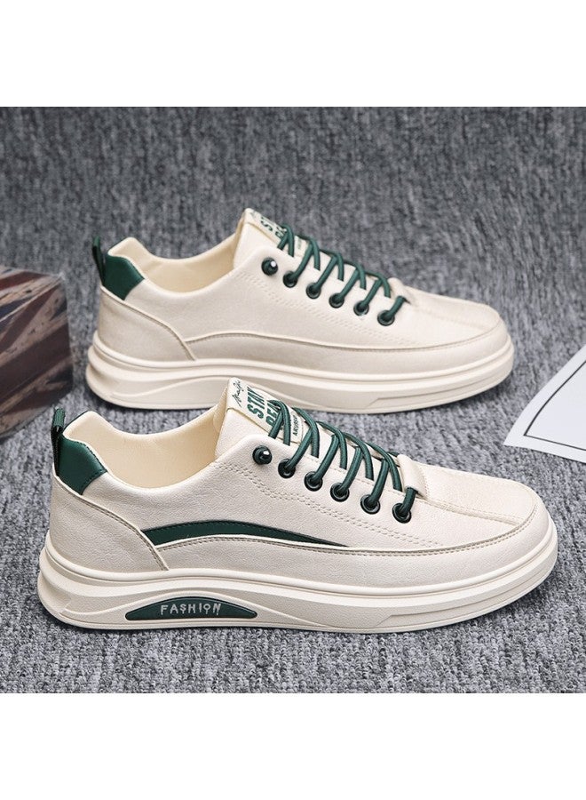 Men's Shoes New Summer White Trendy Shoes Sports Casual Sneakers Men's Trendy All-match Shoes Men's Leather Shoes