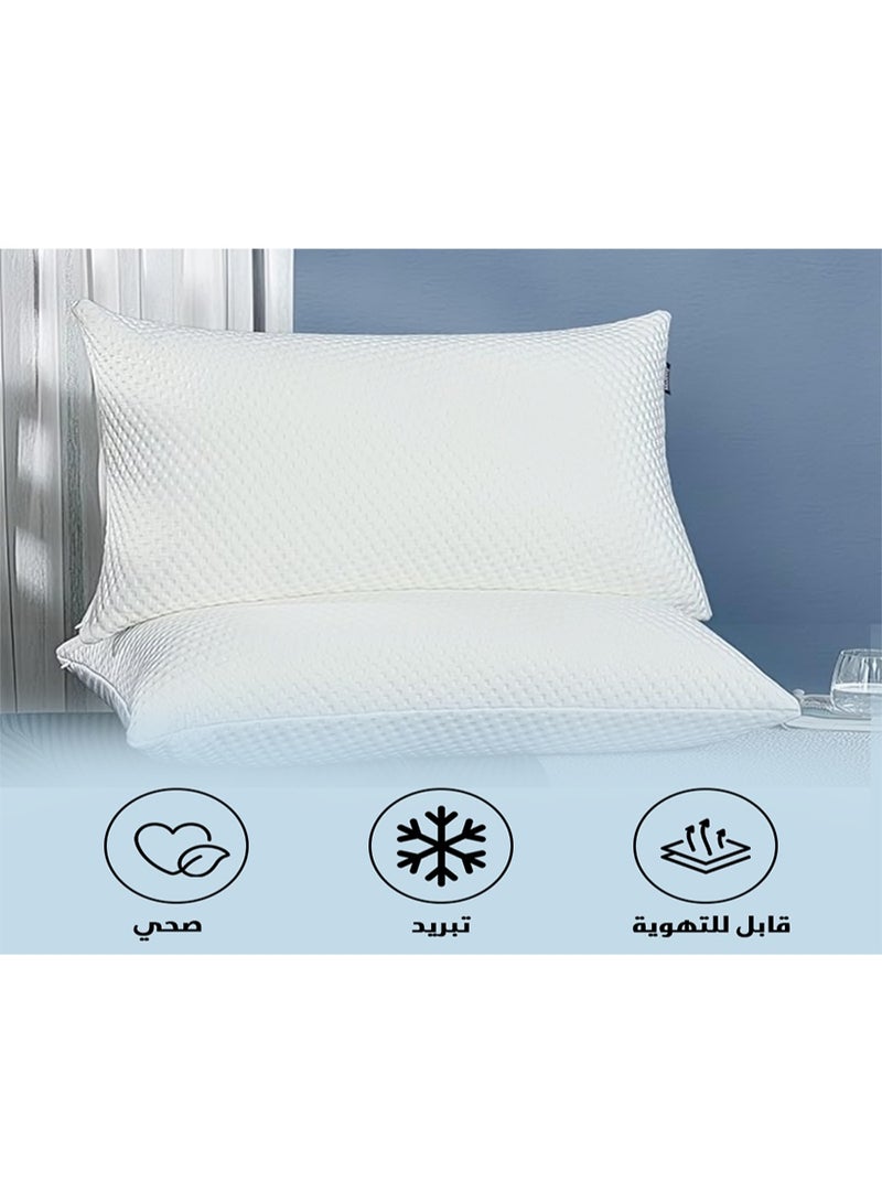 ريلاكس سمارت وسادة جل طبية من إسفنج الذاكرة - وسادة دعم للرقبة والظهر، لتخفيف الضغط، ووسادة جل تبريد لنوم مريح - Image 5