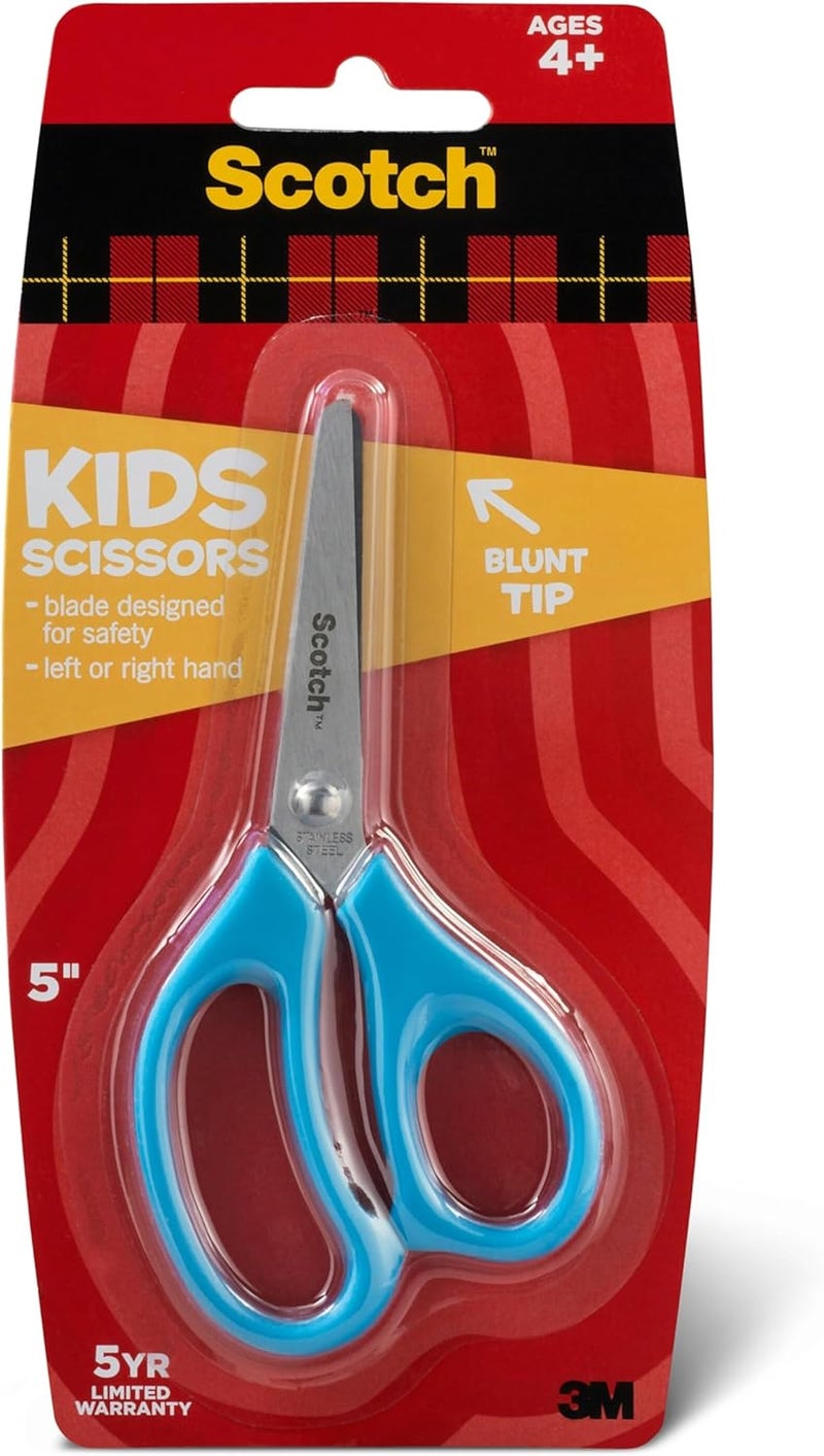 Scotch Kids Scissors 5" with Blunt Tip - Safe for Children, Assorted Colors - Image 1