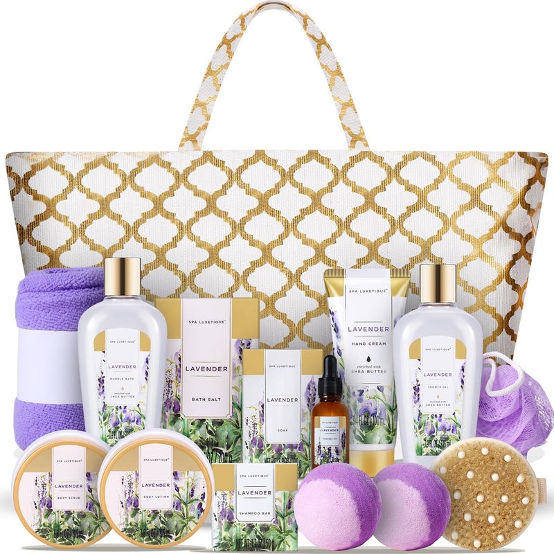 spa luxetique Gift Baskets for Women Spa Gift Baskets Spa Luxetique Tote Bag for Her Bath Sets