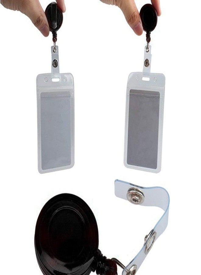 LC Yo-Yo Retractable Key Ring for ID Card Holder, YoYo for Id Card (5, Black, Round) - Image 3