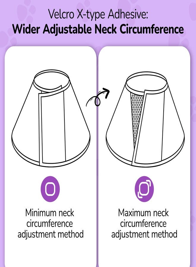 ipetstation Dog Cone Collar for Dogs After Surgery Extra Long, Adjustable Comfy Dog Elizabethan Pet Collar Cone for Large Dogs Anti-Lick Protective Wound - Image 5
