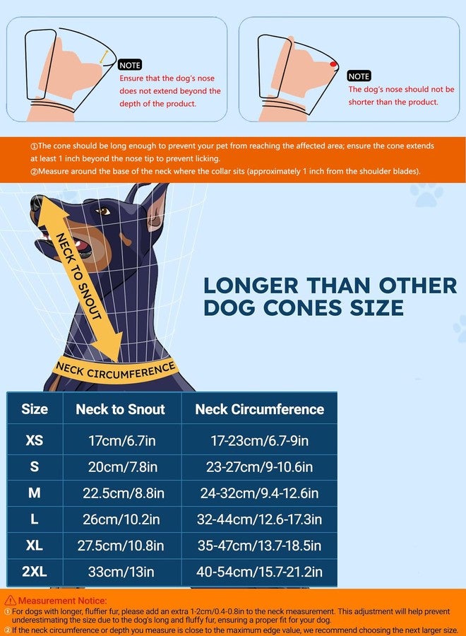 ipetstation Dog Cone Collar for Dogs After Surgery Extra Long, Adjustable Comfy Dog Elizabethan Pet Collar Cone for Large Dogs Anti-Lick Protective Wound - Image 4