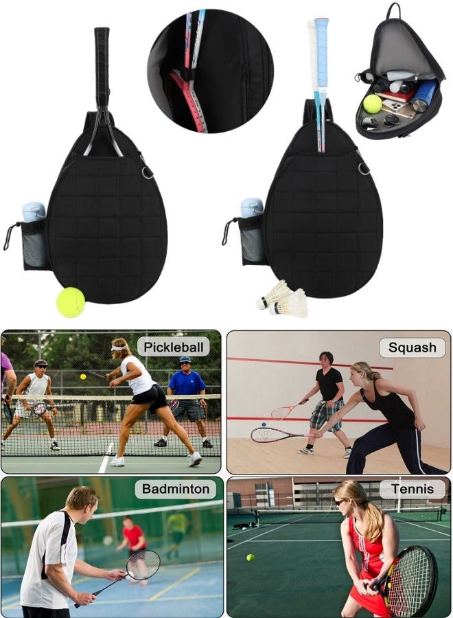 BESTPEAK Tennis bag, badminton backpack, can hold 2 rackets, large capacity waterproof crossbody/shoulder bag, Peak tennis bag, suitable for women, men and teenagers who like sports. - Image 1