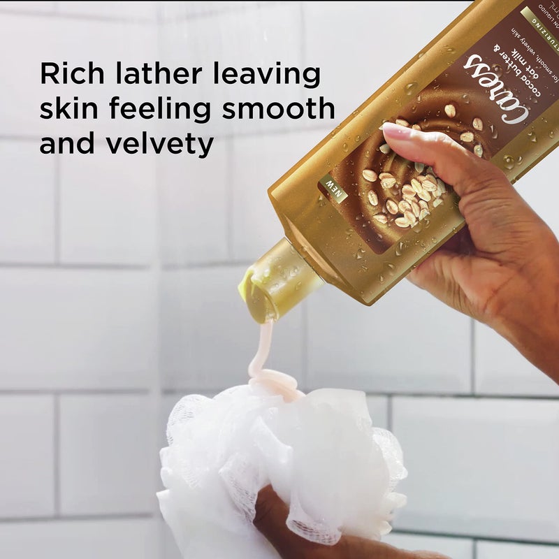 Caress Body Wash for Women, Cocoa Butter & Oat Milk, Shower Gel Moisturizing Body Wash Leaves Skin Feeling Instantly Moisturized, 18.6 oz, 6 Pack - Image 3