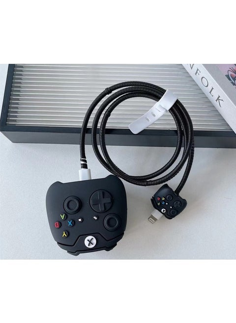 2024 Cartoon British Rules 20W Fast Charging Head Protective Cover For Apple 20WPD Charger Folding Three-plug-Specifications:Apple British Standard 20w Black Handle 4-piece Set
