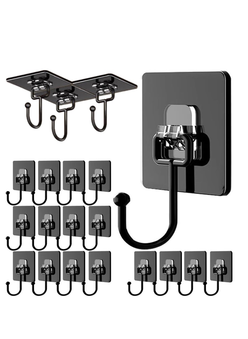 Generic Adhesive Hooks, Wall Hooks for Hanging, 66lbs Load, Waterproof Wall Mount Hangers for Bathroom & Home (20-Pack)  - Image 1