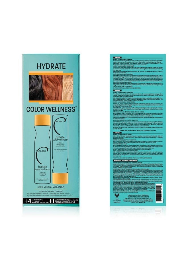 Malibu C Hydrate Color Wellness Collection Moisturizing Color Safe Shampoo & Hydrating Hair Remedy Formulated To Preserve + Protect Hair Color  - Image 3