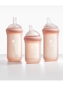 Babycare Babycare - Nopayon Pro Bottle, Pink, 160 ml, Small Flow, BPA-Free, Anti-Colic Design, Non-Toxic, Leak-Proof, Soft Silicone Nipple, Easy to Clean, Safe for Babies, Ideal for Feeding Transition  - Image 2