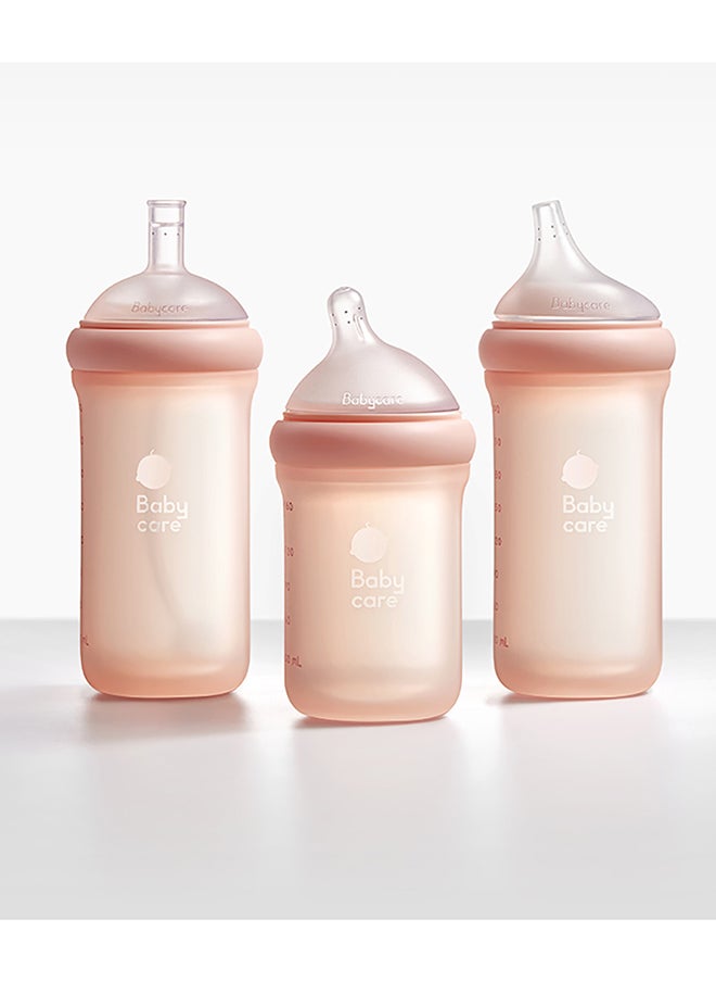 Babycare - Babycare - Nopayon Pro Bottle, Pink, 160 ml, Small Flow, BPA-Free, Anti-Colic Design, Non-Toxic, Leak-Proof, Soft Silicone Nipple, Easy to Clean, Safe for Babies, Ideal for Feeding Transition - Image 1