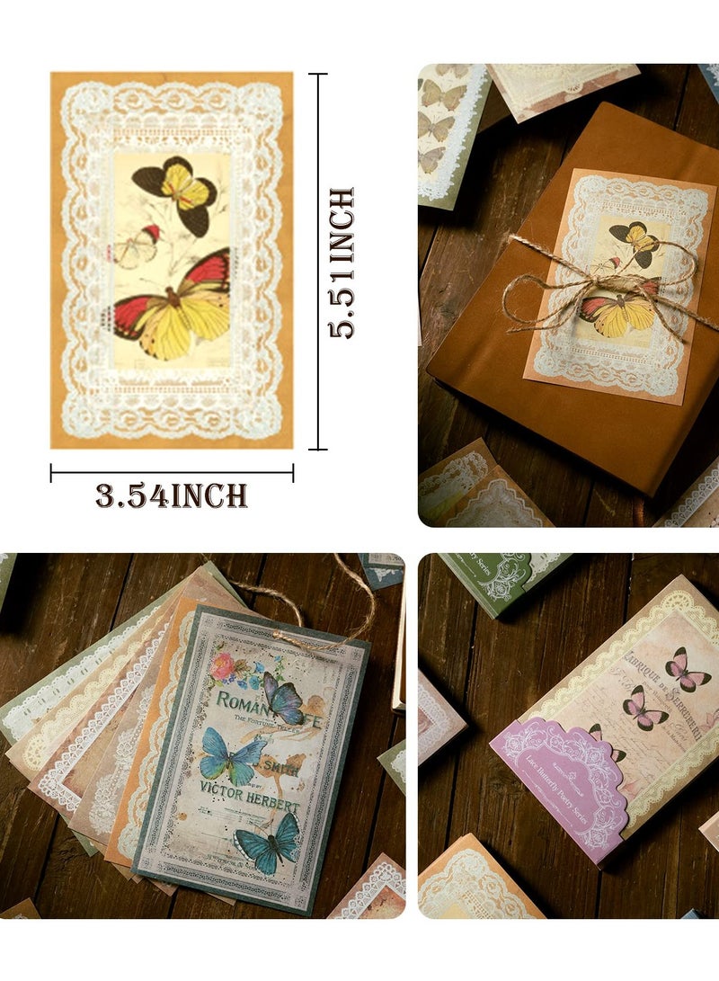 SOLARAE 300 Sheets Vintage Butterfly Scrapbook Paper, Aesthetic Decorative Paper for DIY Crafts, Scrapbooking, and Journaling - Image 2