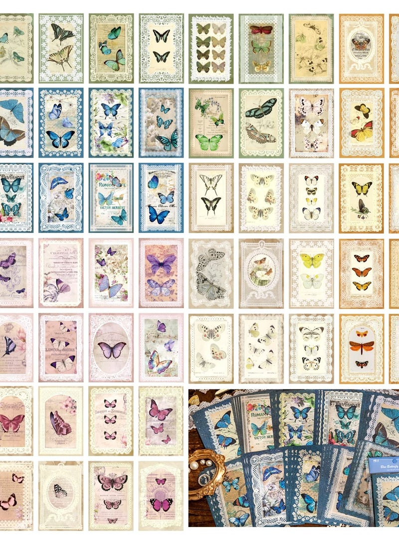 SOLARAE 300 Sheets Vintage Butterfly Scrapbook Paper, Aesthetic Decorative Paper for DIY Crafts, Scrapbooking, and Journaling - Image 3