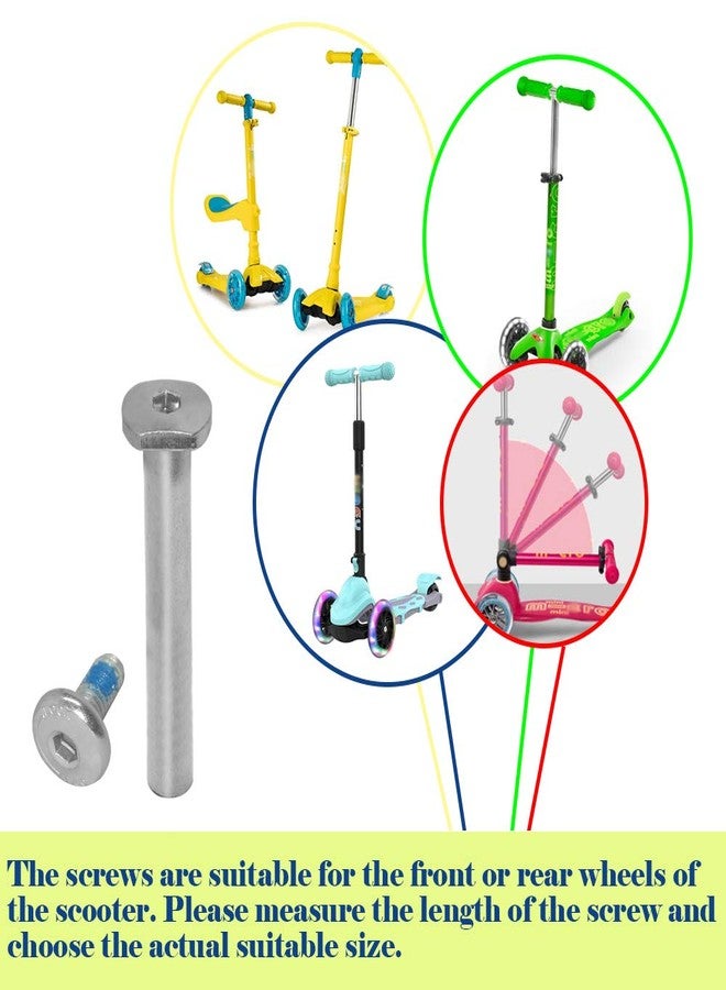 OTFAITP M8 40-76mm Male Female Allen Screw & Bolt Assortment Sets Kids Scooter Parts for 2-3-4-Wheel Kick Scooters Repair Front Rear Wheel Axles Tools - Image 3