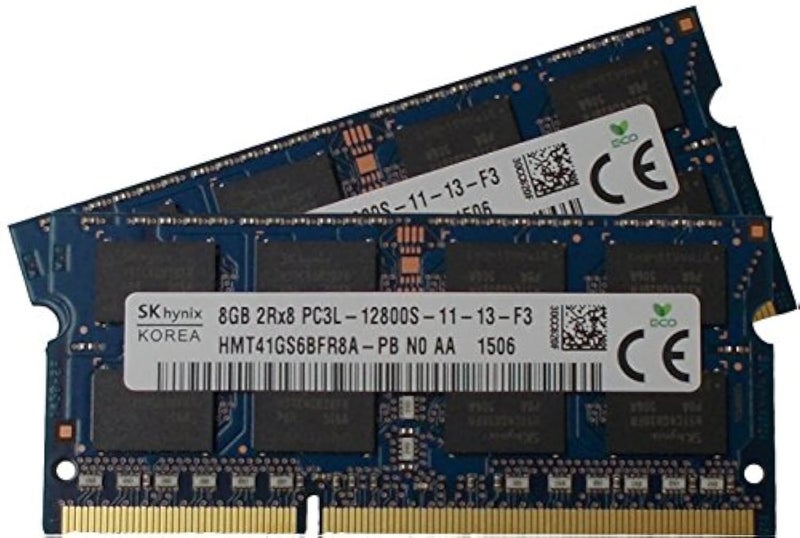 SK Hynix وحدة ذاكرة Hynix الأصلية 16GB (2 x 8GB)، 204 دبوس SODIMM، DDR3 PC3L-12800، 1600MHz