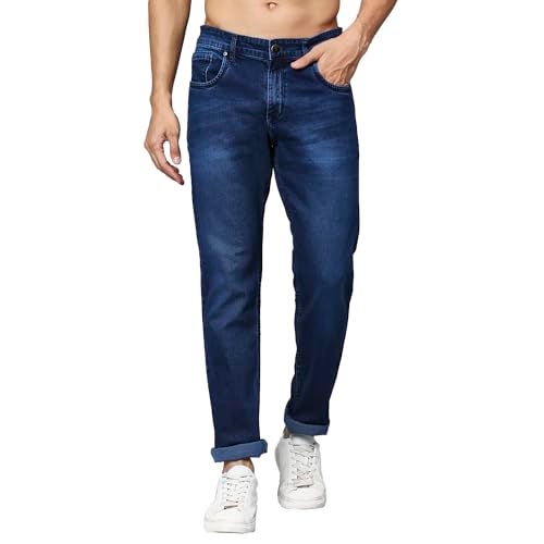 Thomas Scott Men's Mid-Rise Regular Fit Stretchable Jeans (TSJ052_Blue, 30) - Image 1