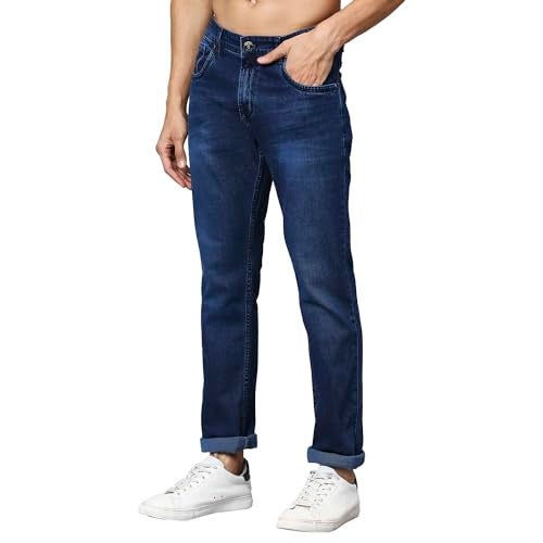 Thomas Scott Men's Mid-Rise Regular Fit Stretchable Jeans (TSJ052_Blue, 30) - Image 3