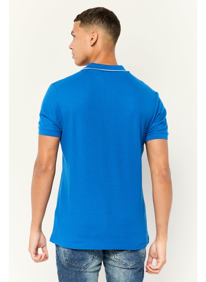 Nordland Men Regular Fit Embroidered Short Sleeves Polo Shirt, Blue  - Image 2