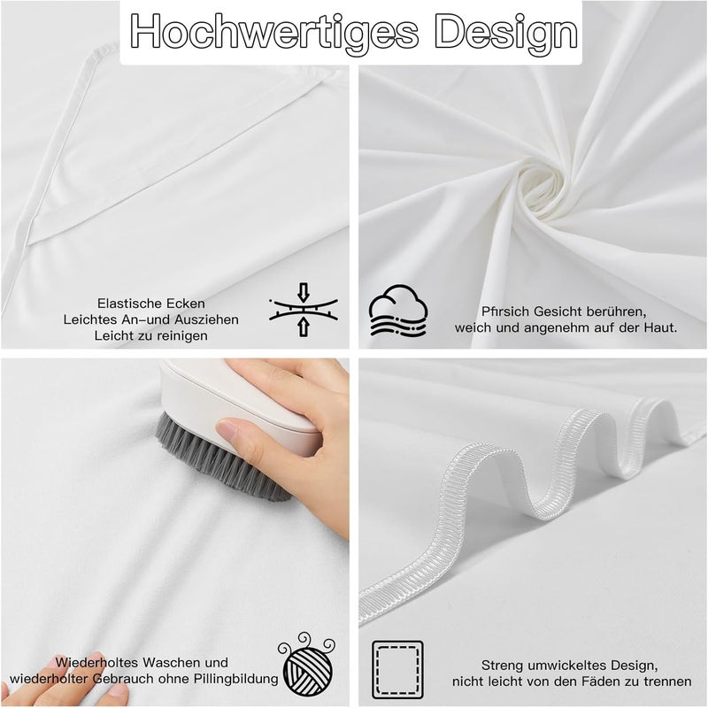 ohano Mattress Protector 120 x 200 cm Waterproof Incontinence Pad Washable Mattress Protector Waterproof Mattress Covers Incontinence Bed Underlay Waterproof Mattress Topper - White - Image 5