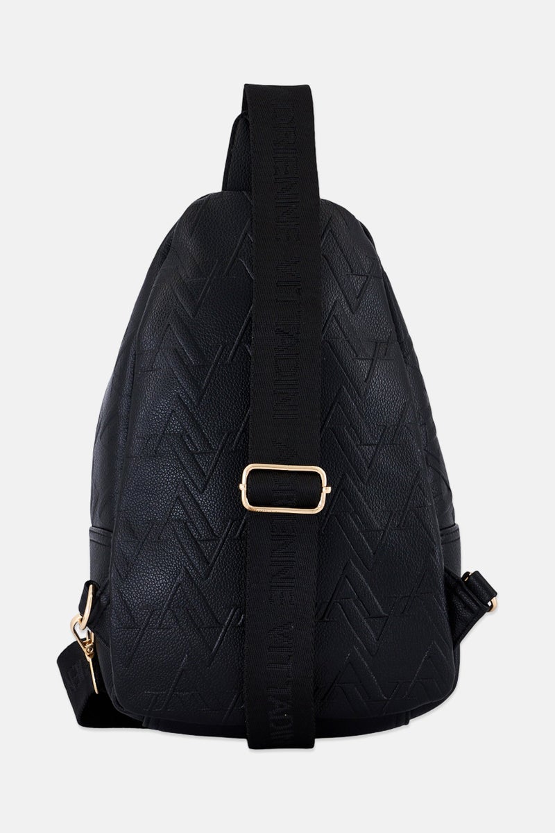 ADRIENNE VITTADINI Women Brand Logo Sling Bag, Black - Image 2