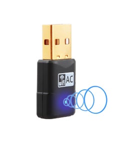 SYOSI Wifi Dongle, 600Mbps USB WiFi Dongle, Mini Wireless Network USB Wifi Adapter, Dual Band 5GHz 2.4GHz USB WiFi Adapter for PC, High Gain WiFi USB Adapter for Windows 7,8,10,11,XP  - Image 1