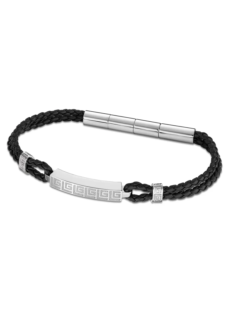 غاي لاروش Alain Stainless Steel Silver Bracelet For Men