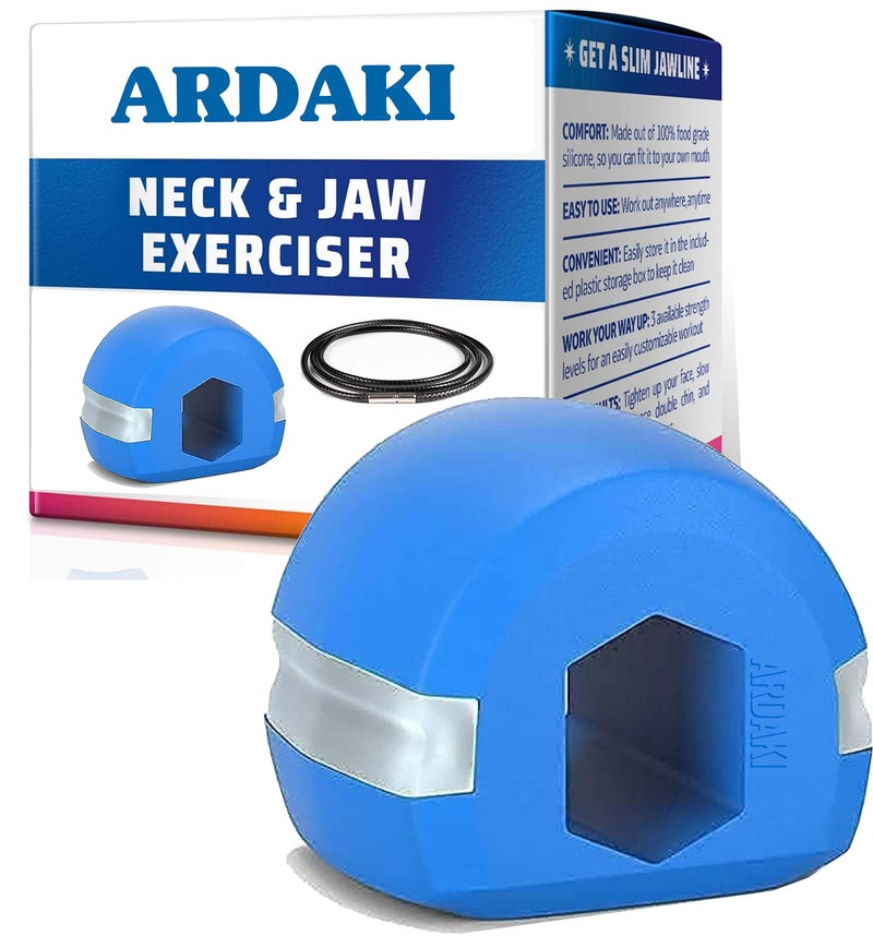 ARDAKI Jawline Tightening Exerciser Jaw, Face, and Neck - Define Your Jawline, Slim Tone Look Younger Healthier Helps Reduce Stress Craving- Free Rop Hanger For neck - Image 1