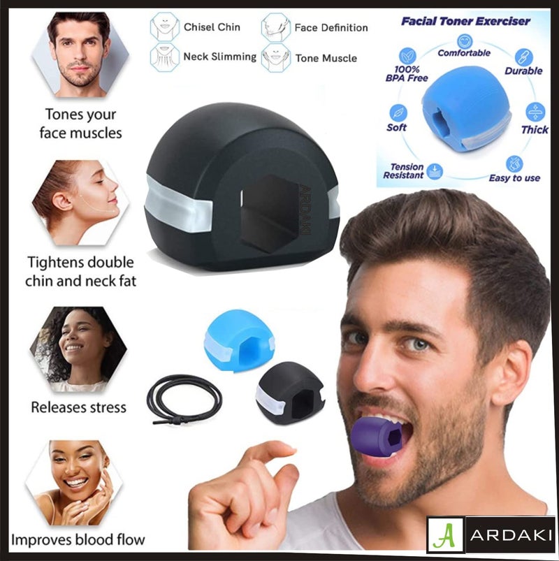 ARDAKI Jawline Tightening Exerciser Jaw, Face, and Neck - Define Your Jawline, Slim Tone Look Younger Healthier Helps Reduce Stress Craving- Free Rop Hanger For neck - Image 5