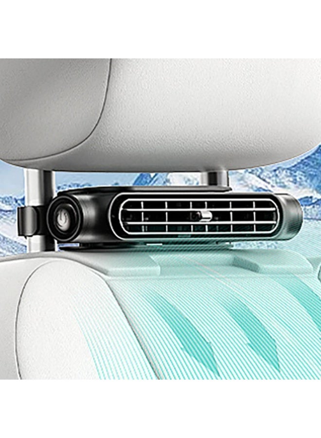 OSHIMA USB Car Seat Cooling Fan, Portable Car Seat Fan, USB Powered Adjustable Backseat Cooling, Truck, SUV, Efficient Car Fan for Rear Seat (Black) - Image 3