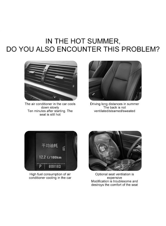 OSHIMA USB Car Seat Cooling Fan, Portable Car Seat Fan, USB Powered Adjustable Backseat Cooling, Truck, SUV, Efficient Car Fan for Rear Seat (Black) - Image 5