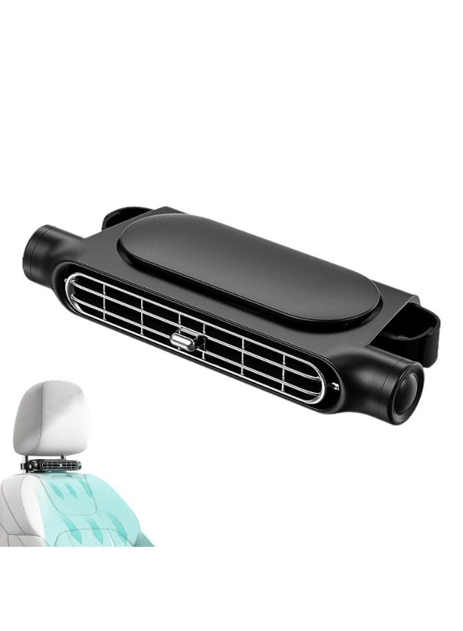 OSHIMA USB Car Seat Cooling Fan, Portable Car Seat Fan, USB Powered Adjustable Backseat Cooling, Truck, SUV, Efficient Car Fan for Rear Seat (Black) - Image 1