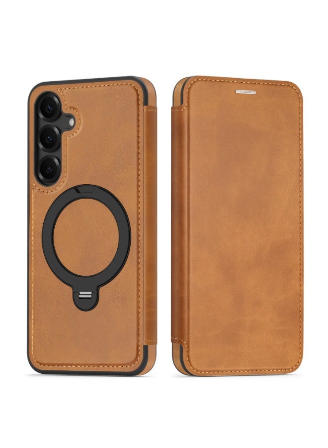 Magnetic Flip Leather Wallet Case for Samsung Galaxy S26, S26 Plus, S25, S25 Plus, S24, S24 Plus with RFID Blocking and Shockproof Protection - Image 5