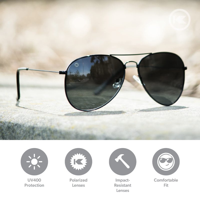 Knockaround Mile Highs Polarized Aviator Sunglasses for Men & Women - UV400 Protection - Image 2