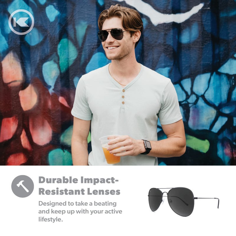 Knockaround Mile Highs Polarized Aviator Sunglasses for Men & Women - UV400 Protection - Image 5