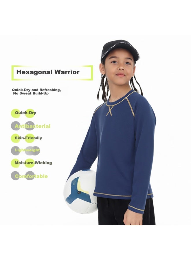 Pepco Kids Long Sleeve Quick-dry T-shirt Children's Base Layer Top Outdoor Breathable Sportswear Yellow 130 - Image 4