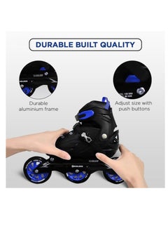 ENDLESS  EL1033 Inline Adjustable Skates Medium Size 34 EUR (UK 1.5) - 38 EUR (UK 5) for 6 to 12 Years | Aluminium Chassis and 100 mm PU Three Wheels | With ABEC 9 Bearings | Indoor and Outdoor  - Image 4